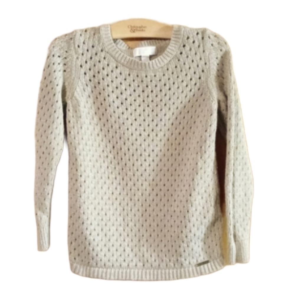 Michael Kors XS tan fisherman sweater